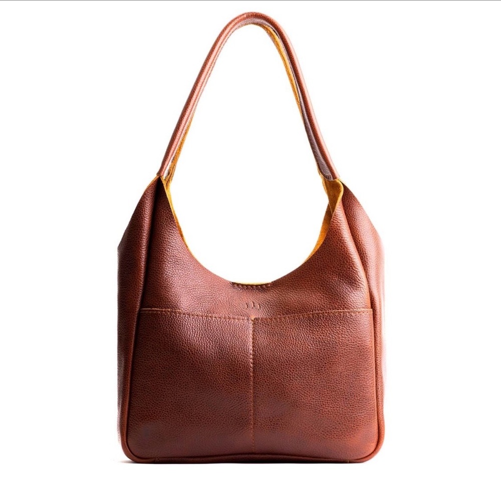 EUC PLG Nutmeg Large Madison Leather Shoulder Bag 🤎
